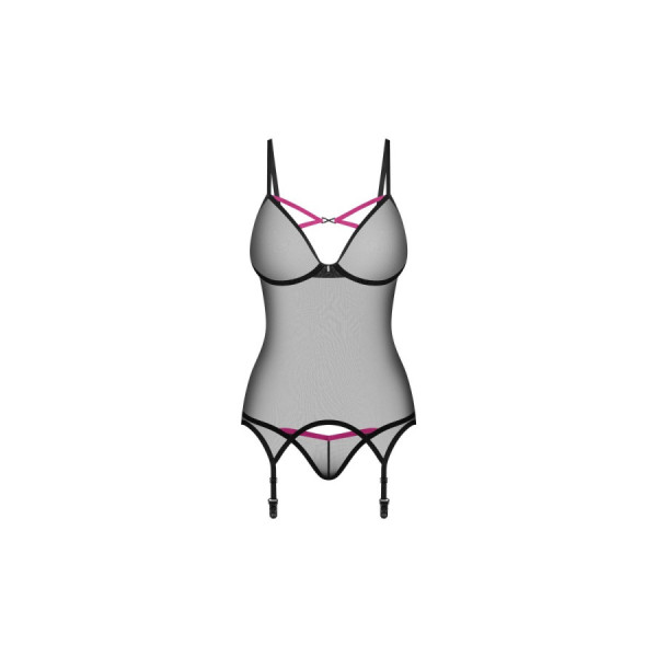 Novenes corset et string - Noir
